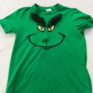 Dr Seuss Grinch Face Green T-shirt Size Youth 8-10